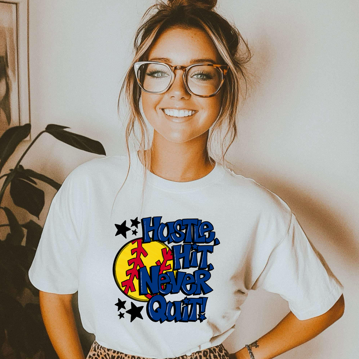 Hustle Hit Softball DTF Print