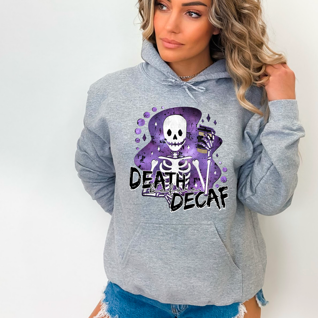 Death Before Decaf DTF Print