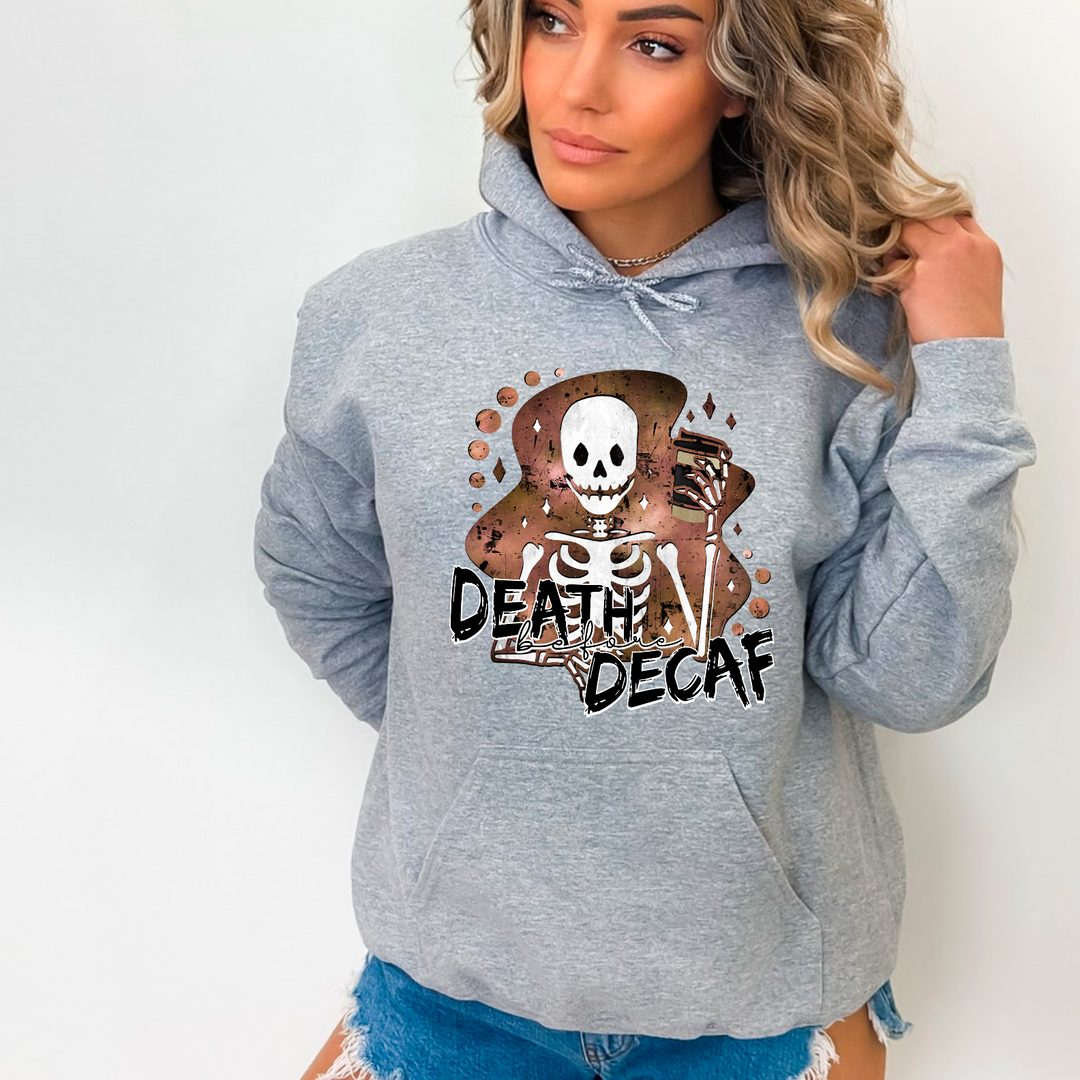 Death Before Decaf DTF Print