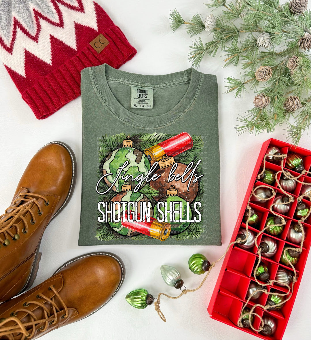 Jingle Bells Shotgun Shells DTF Print