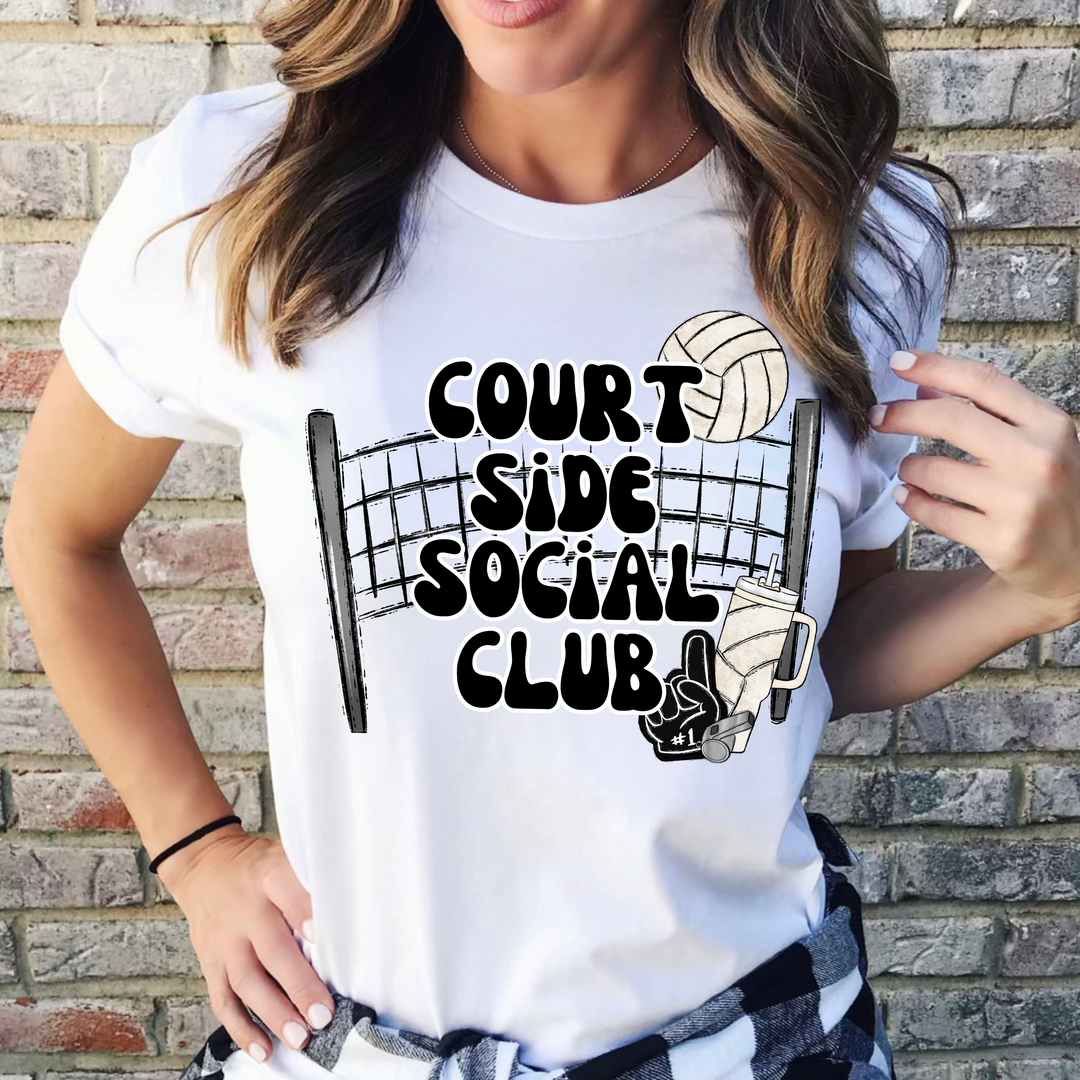 Court Side Social Club Volleyball DTF Print