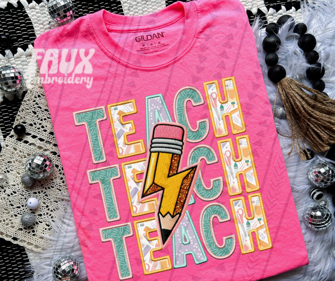 Teach Rocks DTF Print