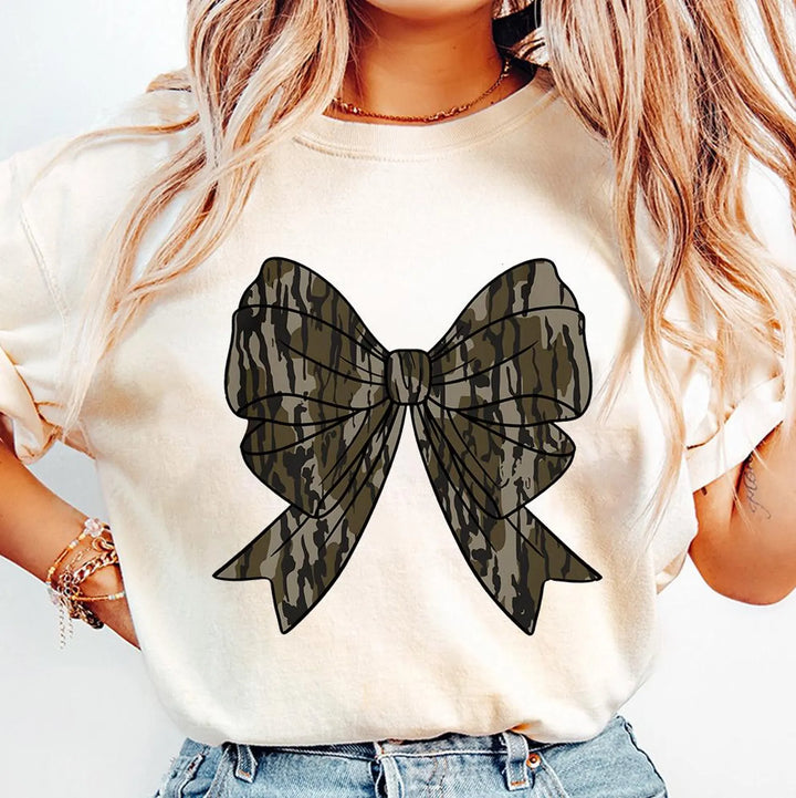 Camouflage Bows DTF Print