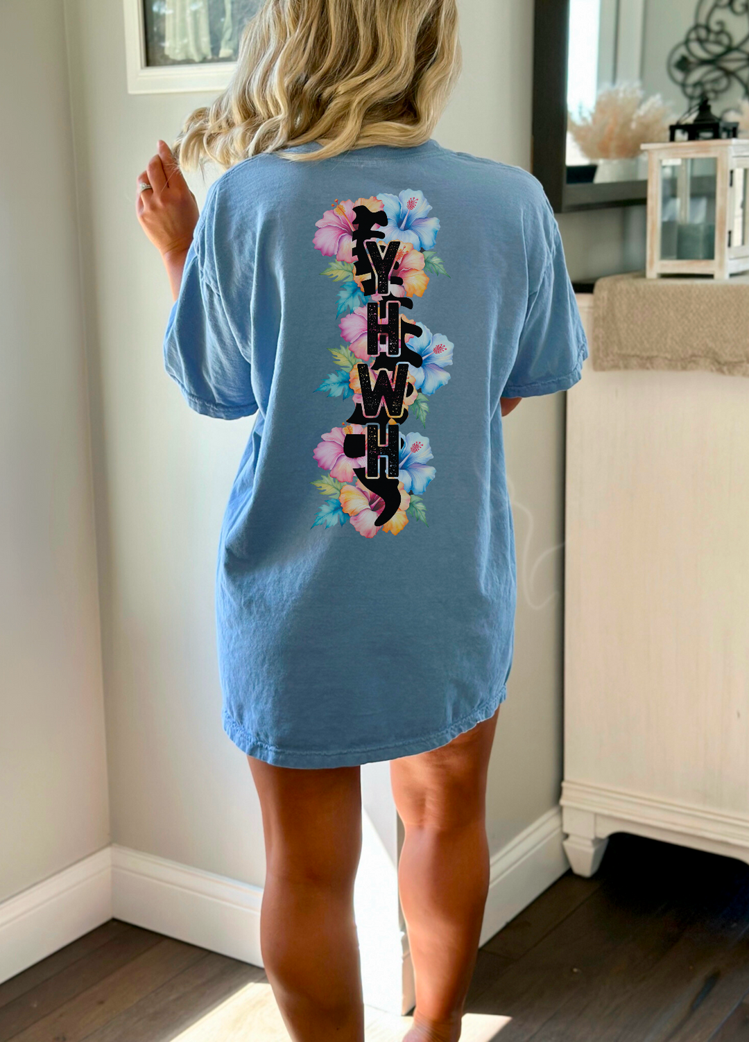 Yahweh Floral Spine DTF Print