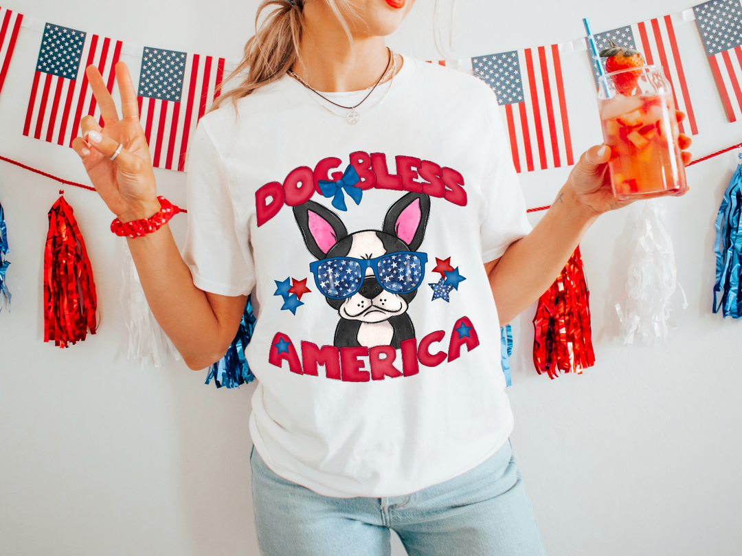 Dog Bless The USA DTF Print