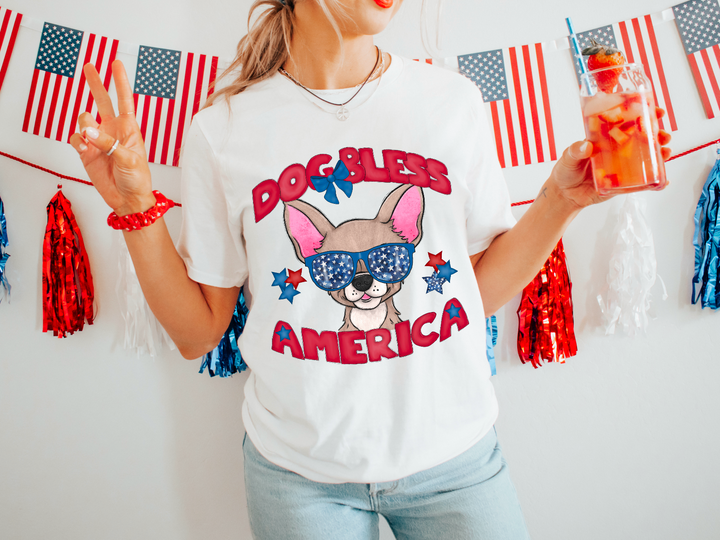 Dog Bless The USA DTF Print