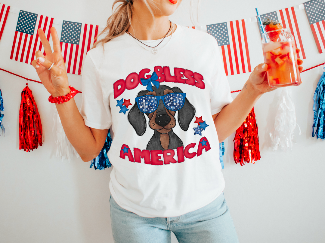 Dog Bless The USA DTF Print