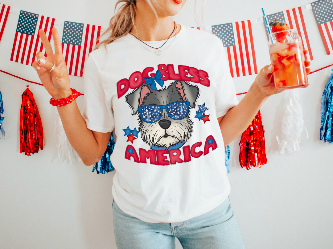 Dog Bless The USA DTF Print