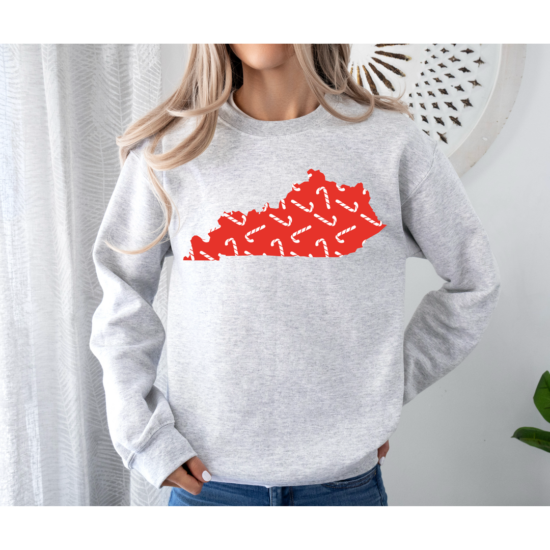 Candy Cane Kentucky State DTF Print