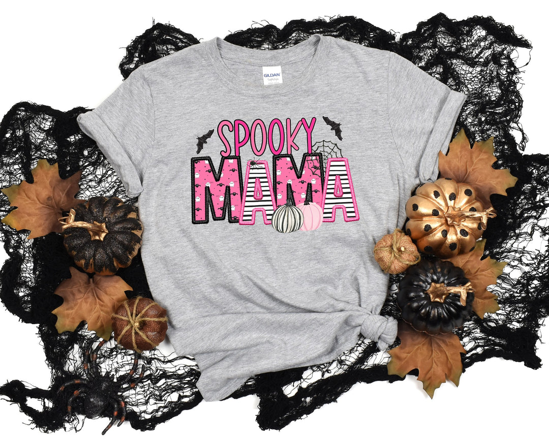 Spooky Mama Faux Embroidery DTF Print