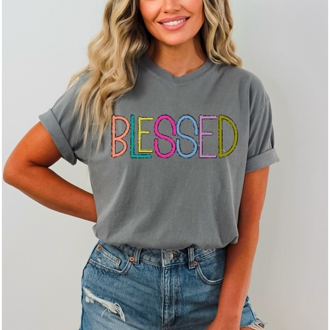 Blessed Word Art DTF Print