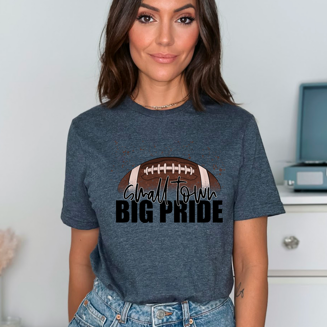 Small Town Big Pride Football DTF Print