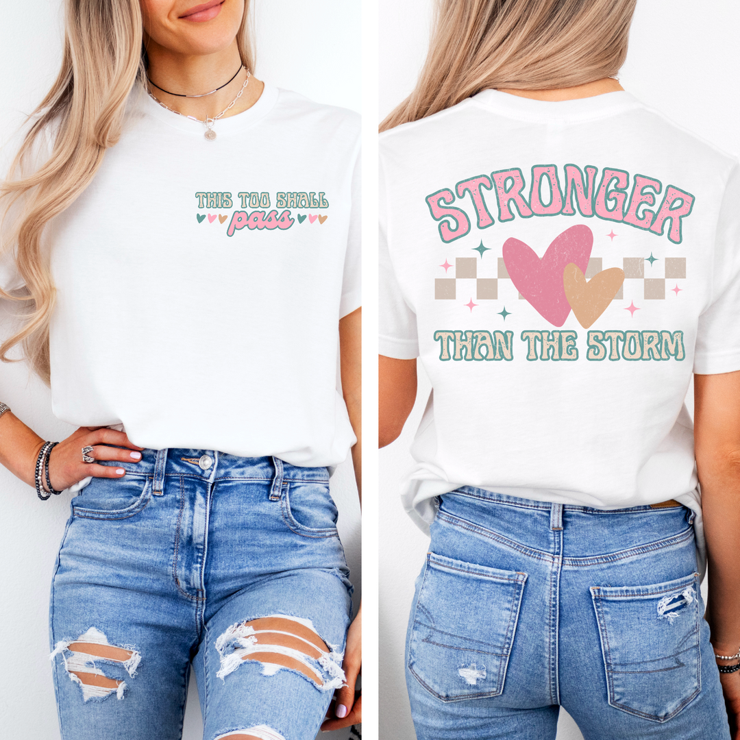 Stronger Than The Storm Checks SET DTF Print