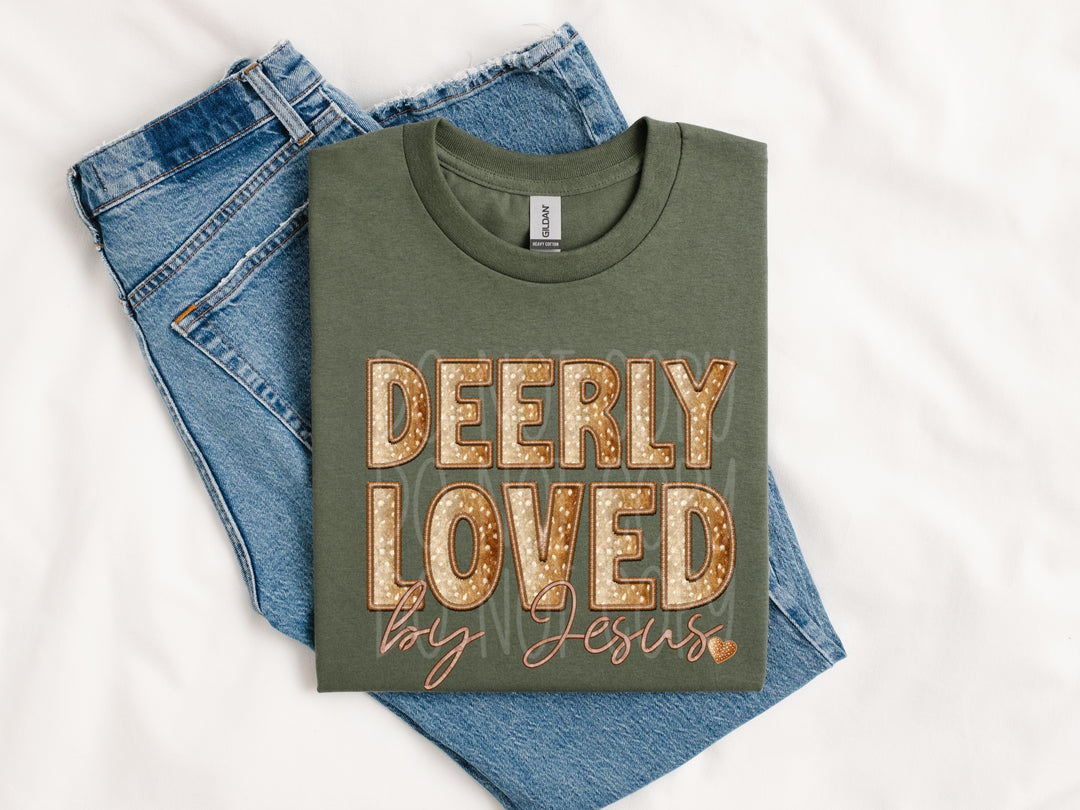 Deerly Loved by Jesus DTF Print