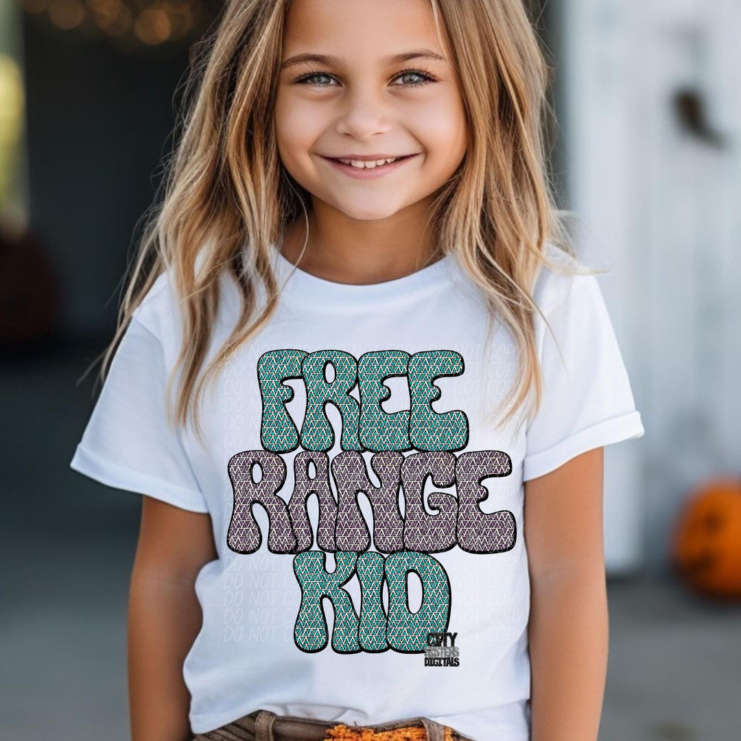 Free Range Kid DTF Print