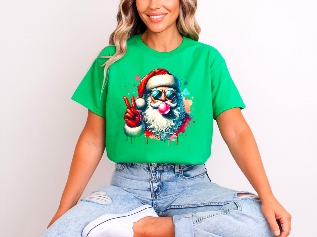 Bubble Gum Santa DTF Print