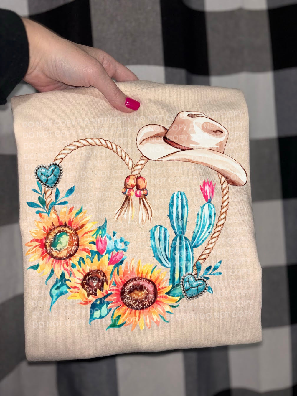 Western Valentine DTF Print