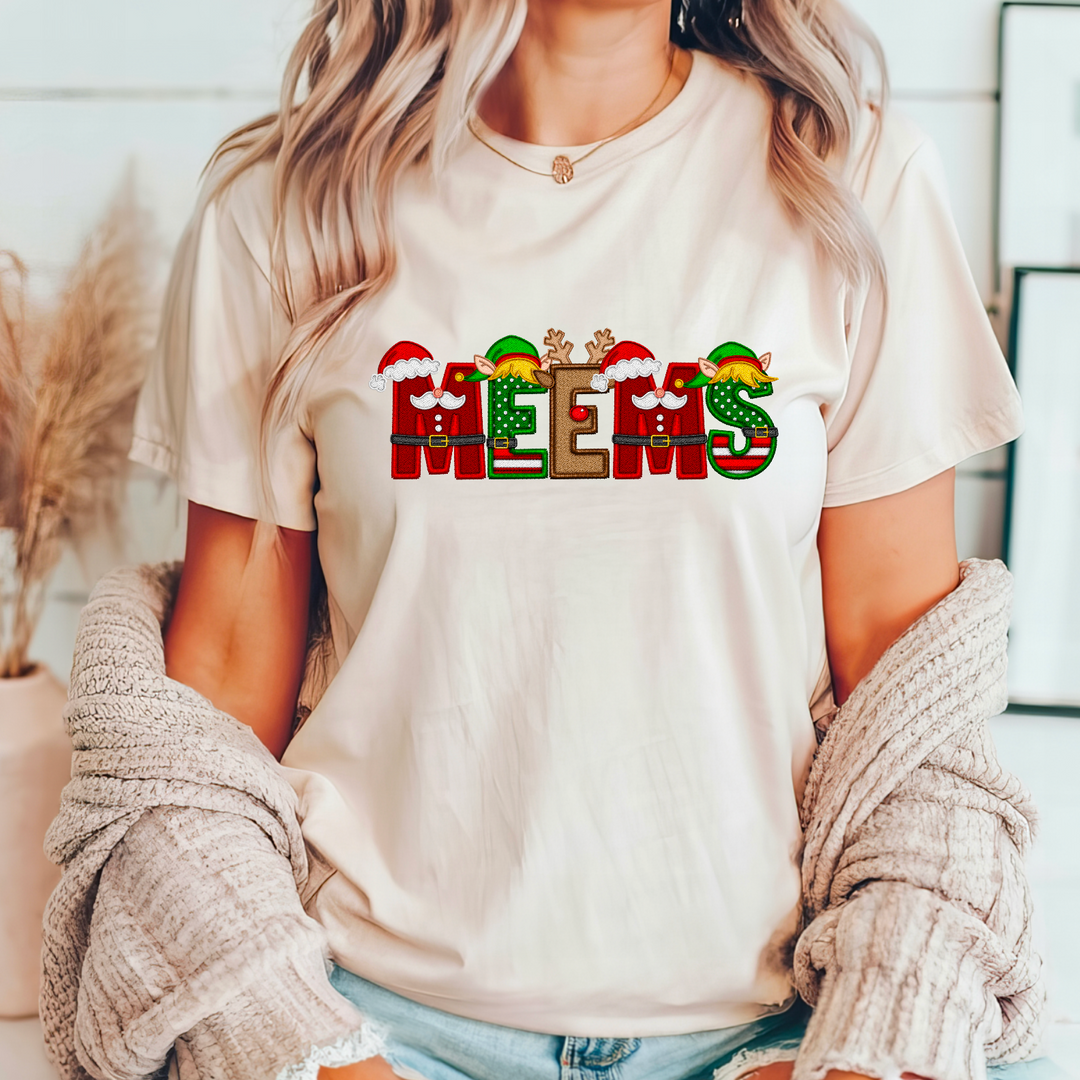 Meems Christmas DTF Print