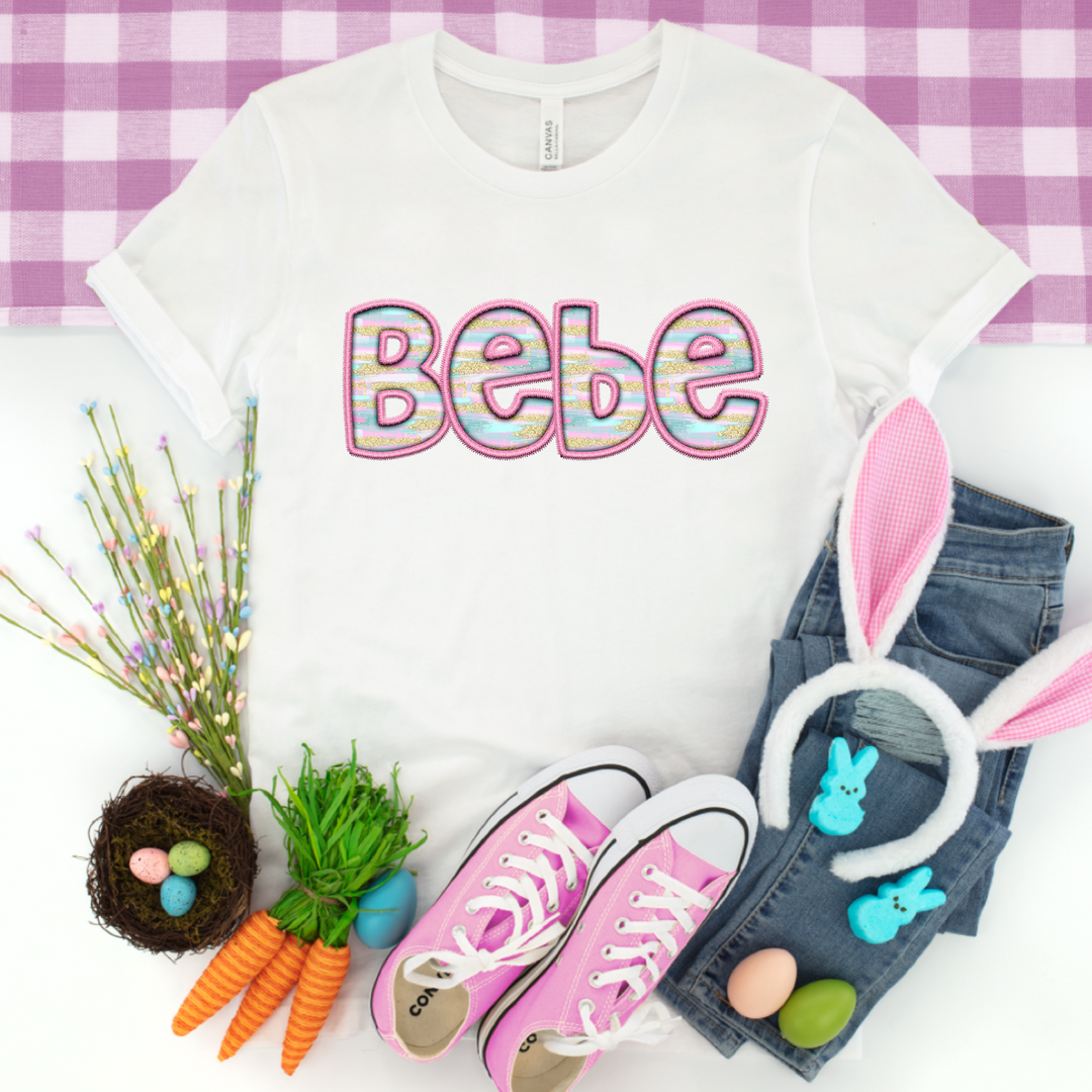 Easter Striped Names DTF Print