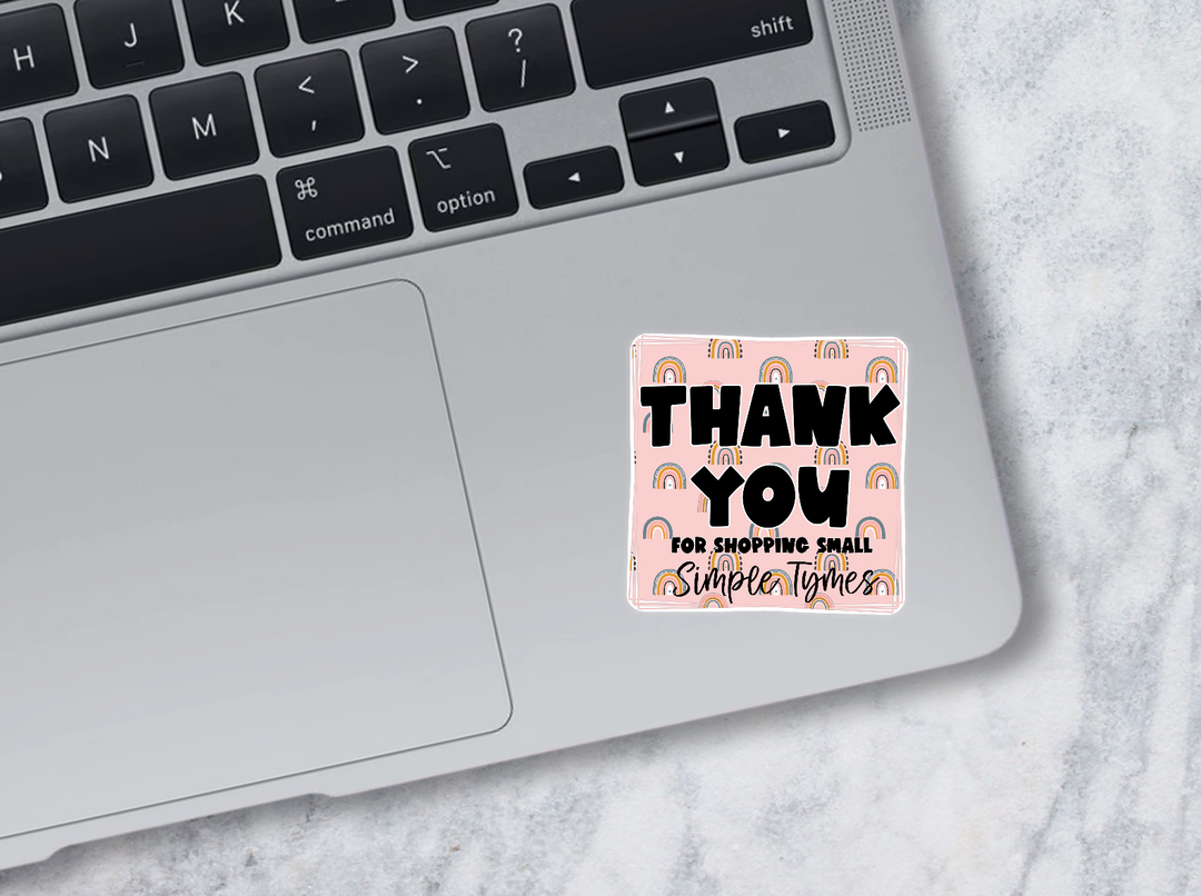 Thank You For Shopping Small CUSTOMIZED Sticker Sheet