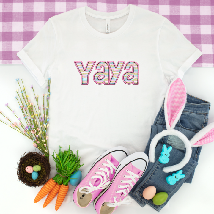 Easter Striped Names DTF Print