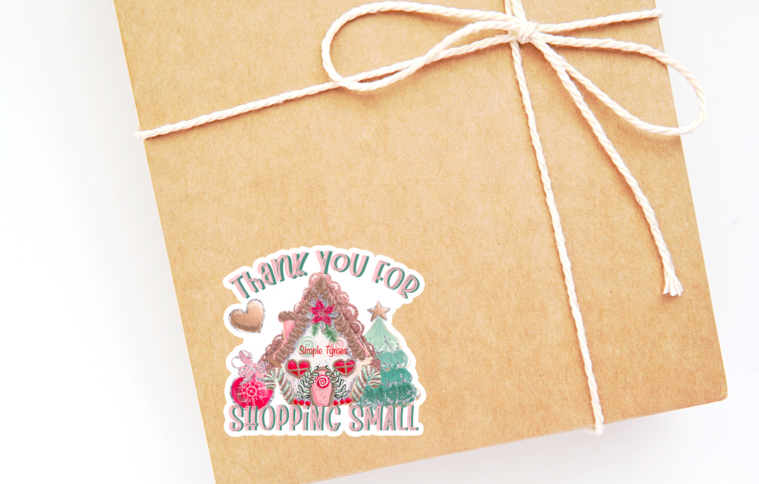 Thank You For Shopping Small CUSTOMIZED Sticker Sheet