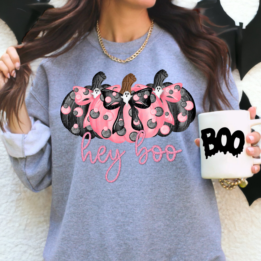 Hey Boo Pumpkin DTF Print