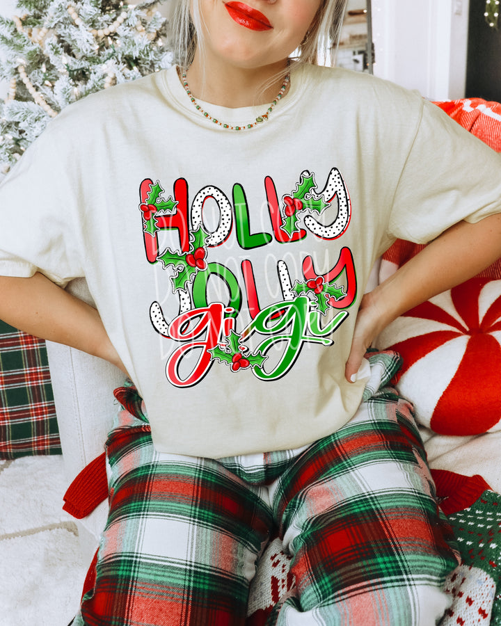 Holly Jolly Names DTF Print