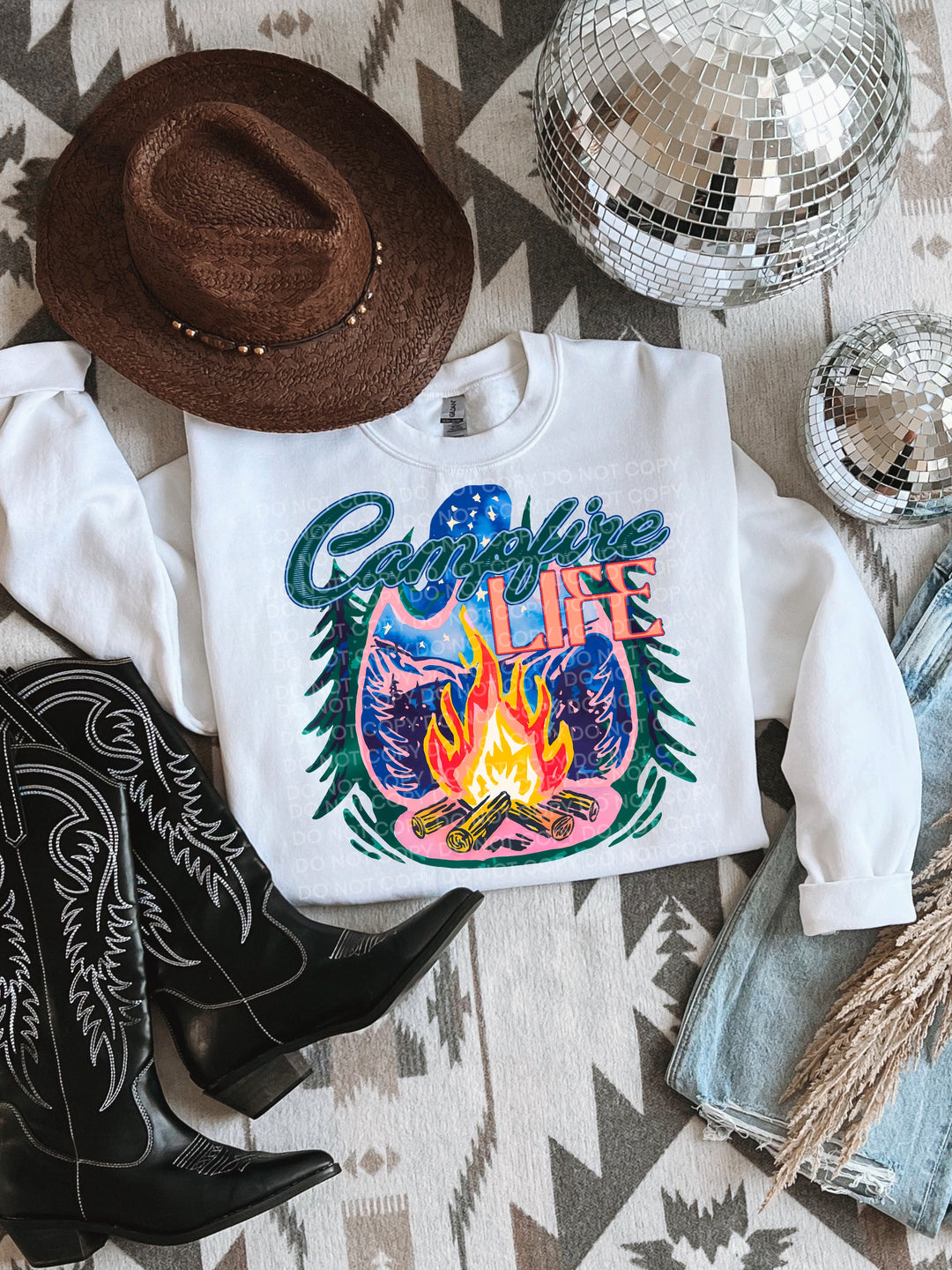 Campfire Life DTF Print