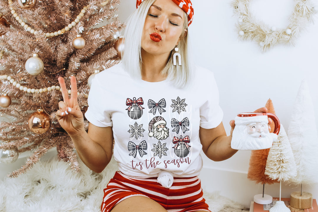 Tis The Season Bows DTF Print