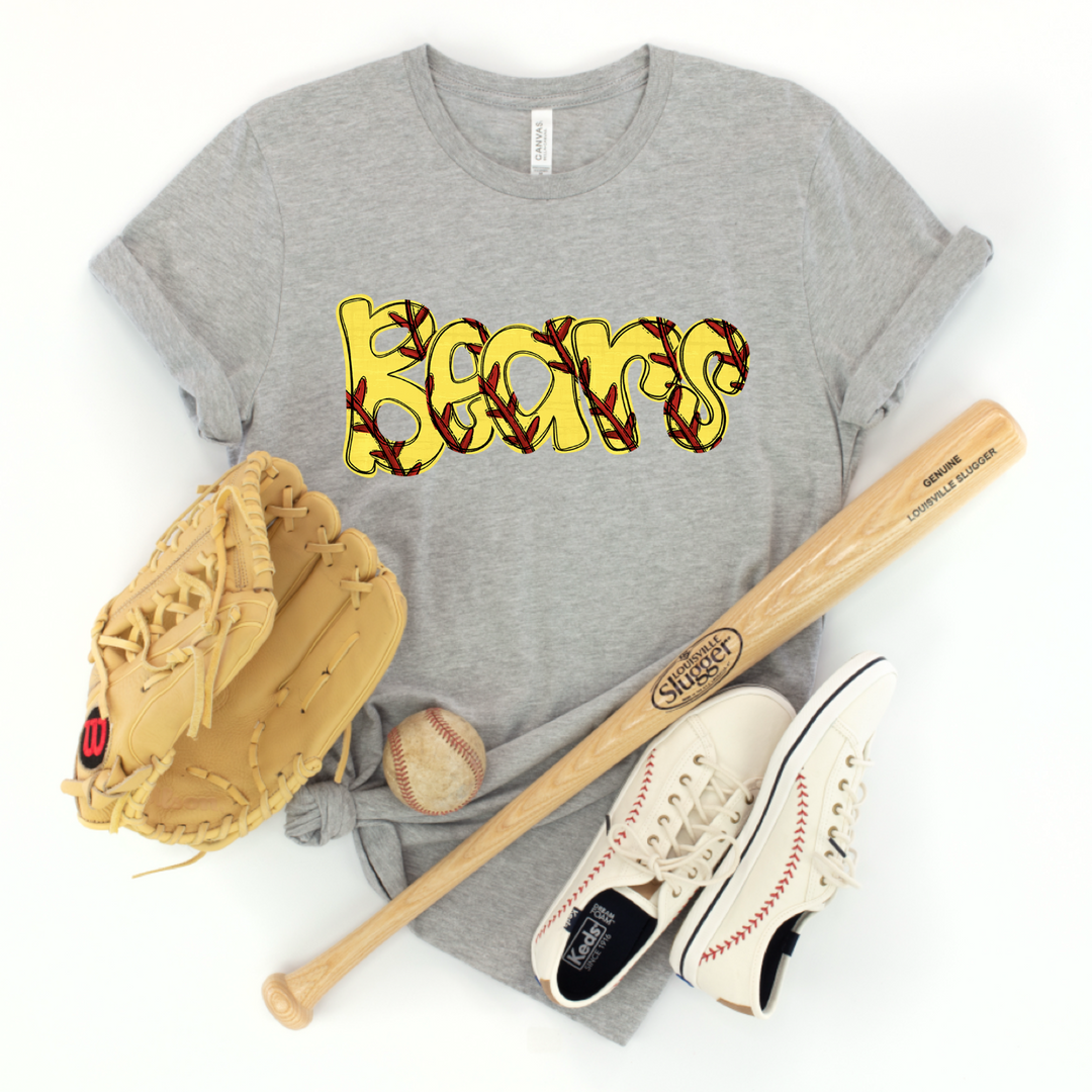 Softball Stitch DTF Print