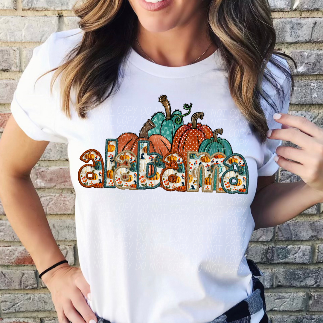 Fall Pumpkin States DTF Print