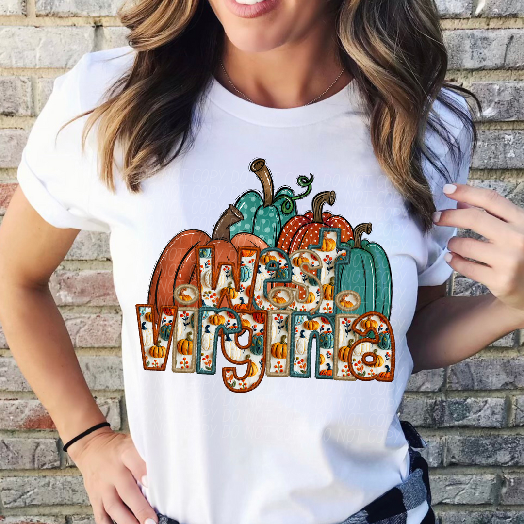 Fall Pumpkin States DTF Print