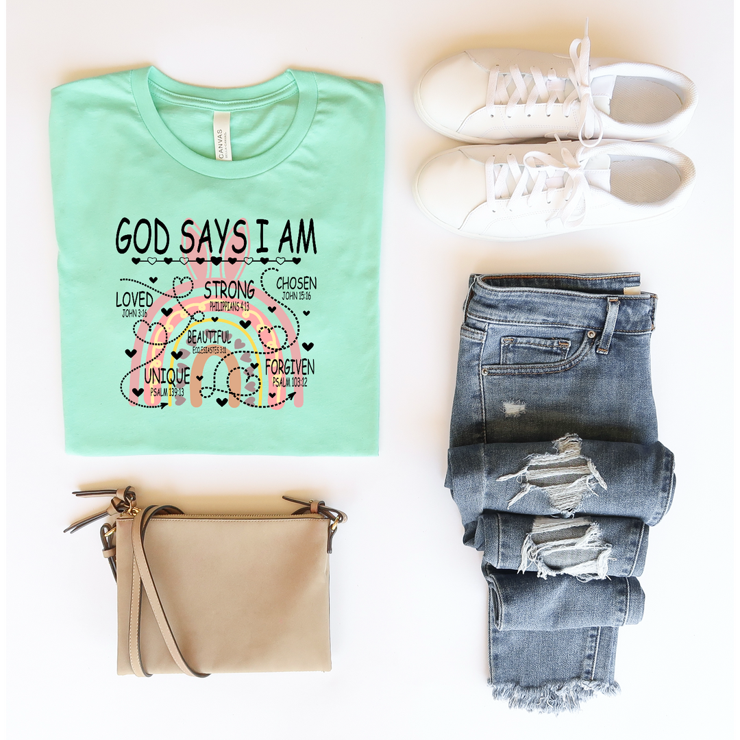 God Says I Am DTF Print
