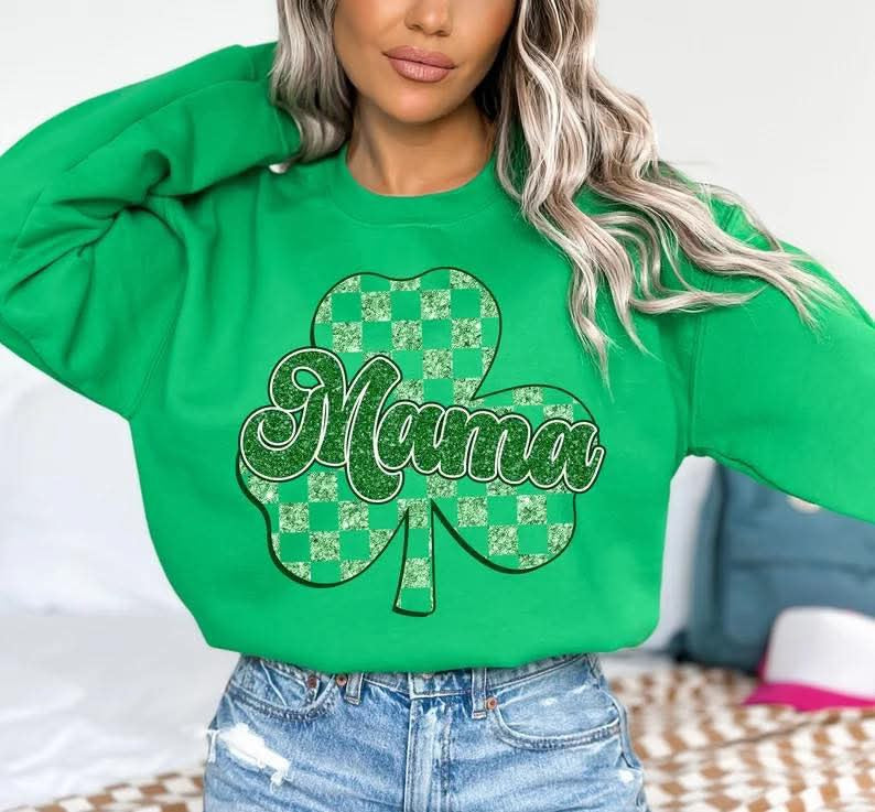 Mama Clover KELLY GREEN Sweatshirt