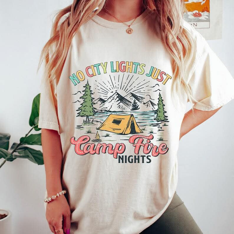 Campfire Lights DTF Print