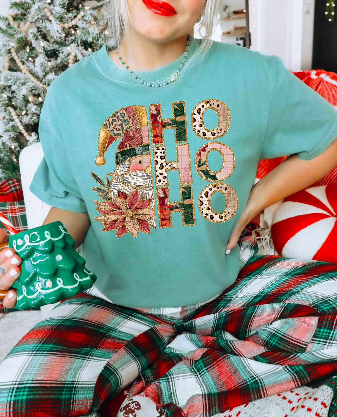 Ho Ho Ho Patchwork DTF Print