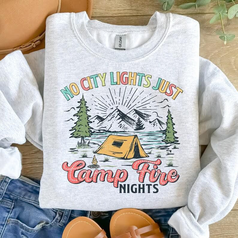 Camp Fire Lights ASH Sweatshirt