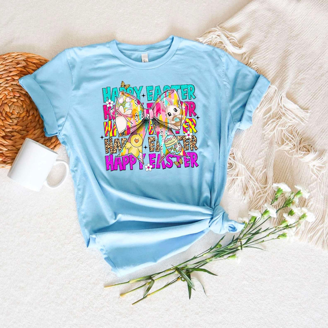 Happy Easter With Bow DTF Print