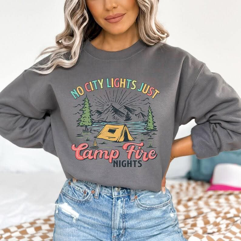 Campfire Lights DTF Print