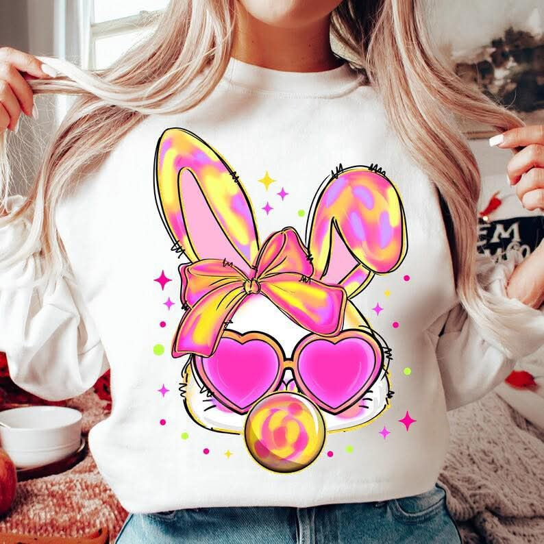 Bubble Gum Bunny DTF Print