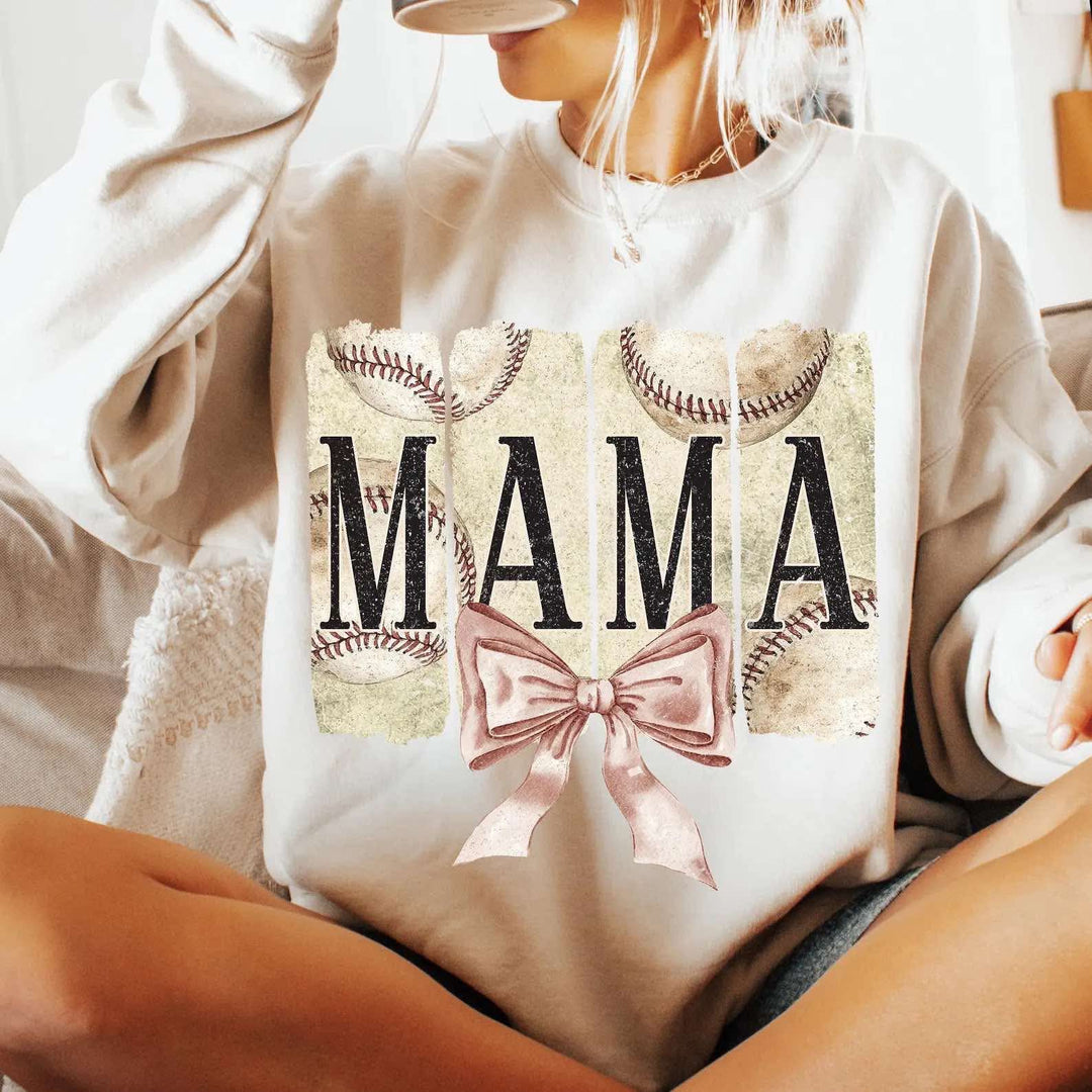Brushstroke Baseball Mama DTF Print