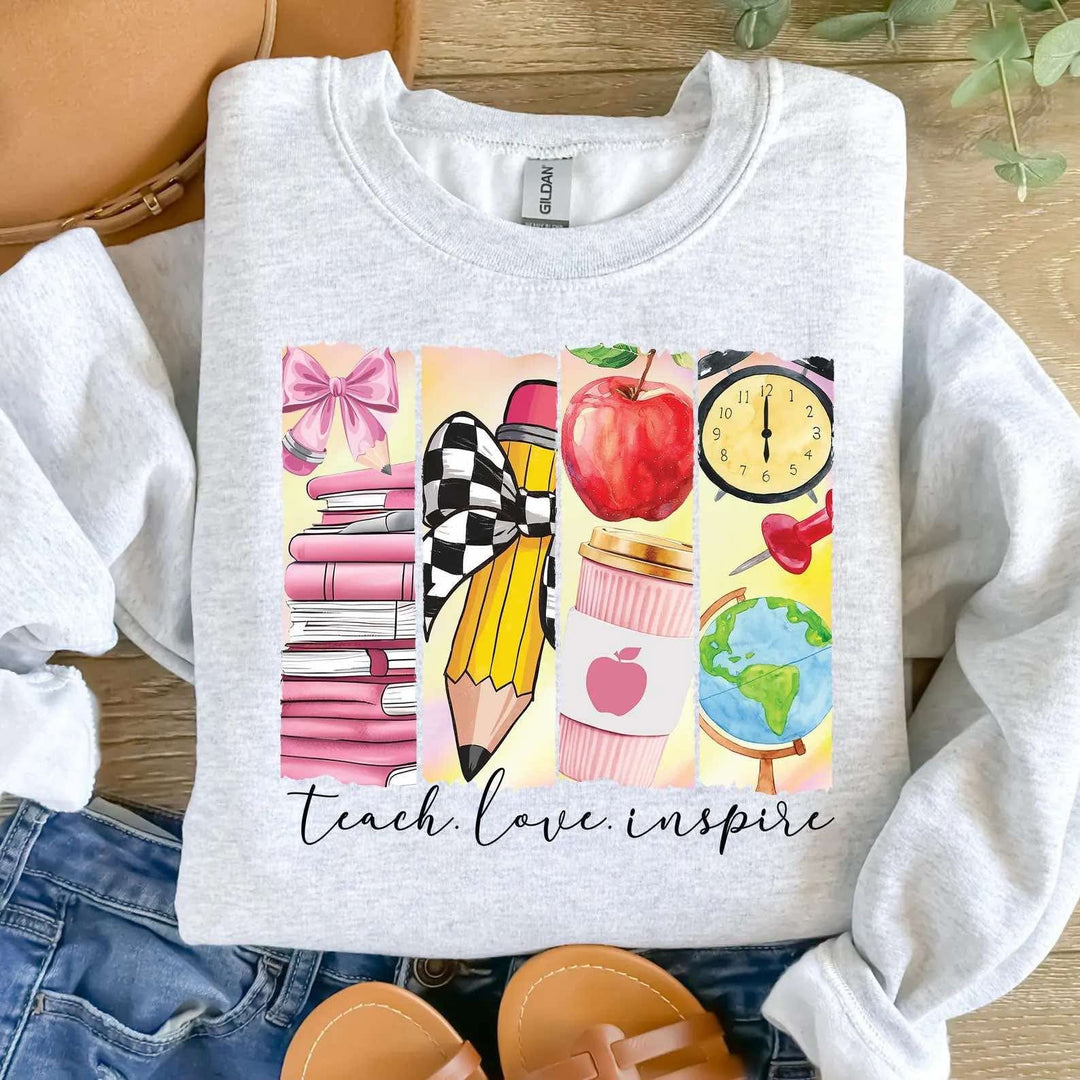 Brushstroke Teach Love Inspire DTF Print