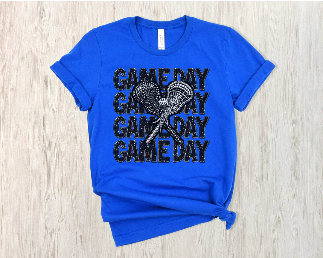 Stacked Faux Glitter Game Day DTF Print