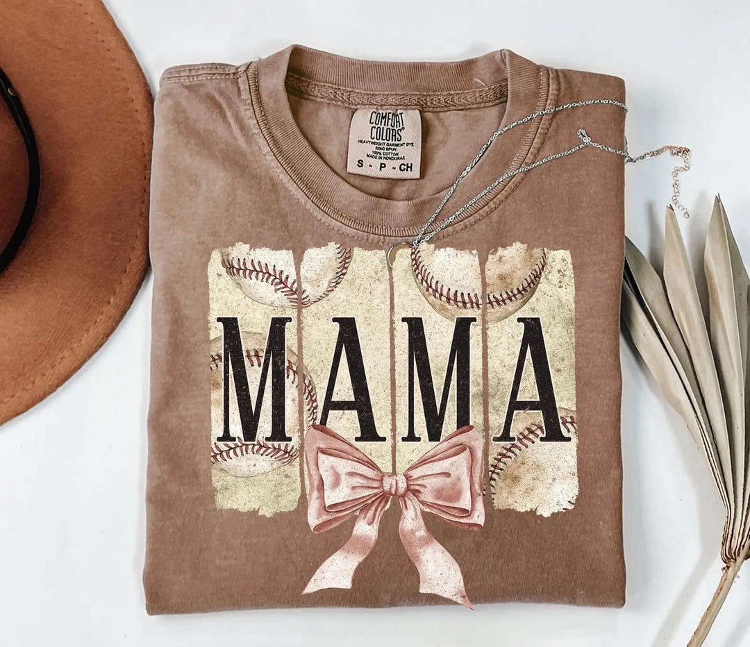 Brushstroke Baseball Mama DTF Print