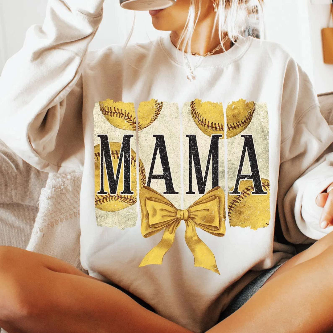 Brushstroke Softball Mama DTF Print