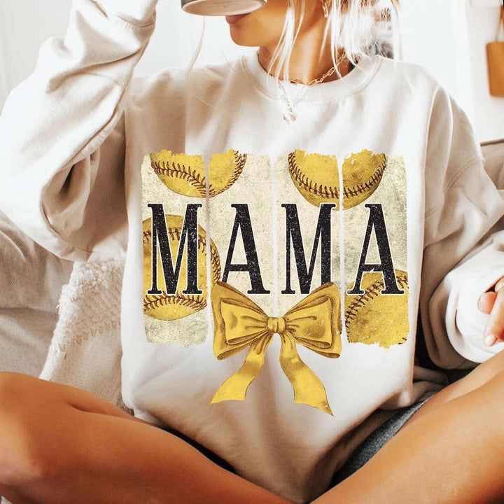 Brushstroke Softball Mama DTF Print