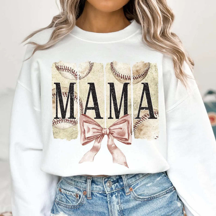 Brushstroke Baseball Mama DTF Print