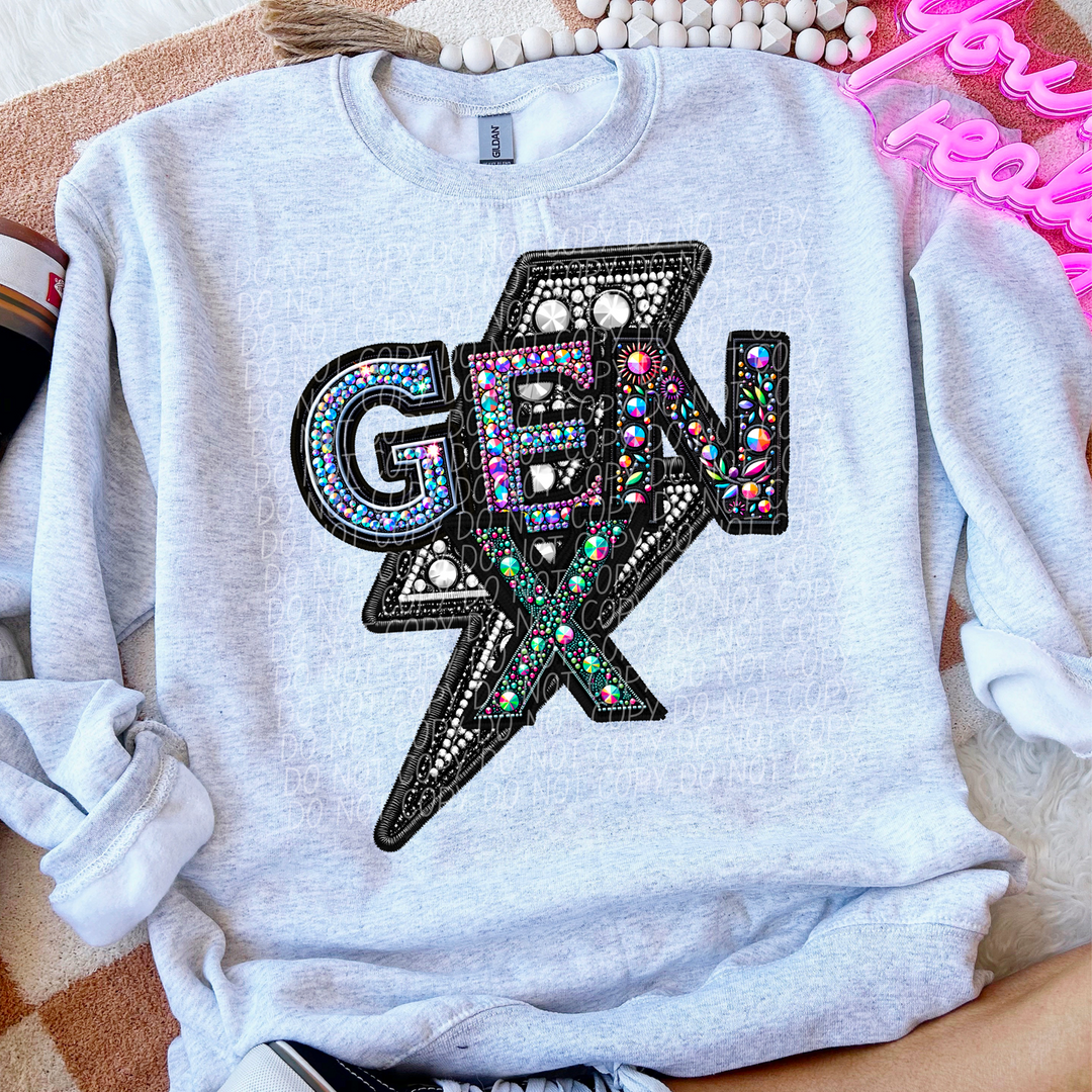 Faux Bling Gen X DTF Print