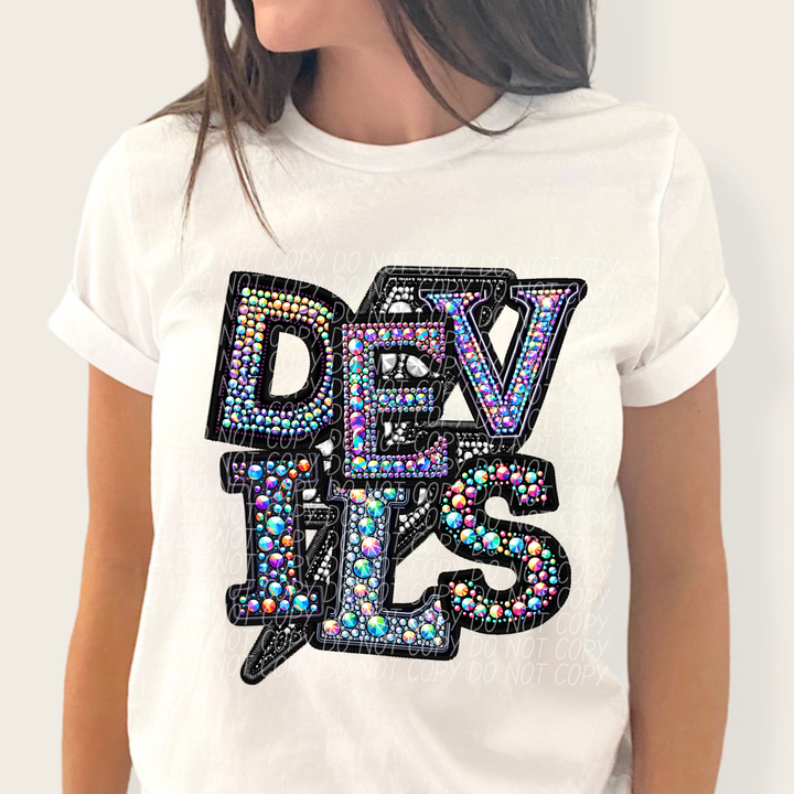 Faux Bling School Spirit DTF Print